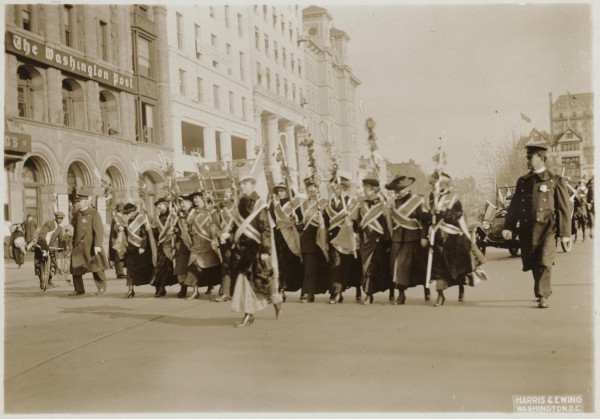 Womens rights march outside Washington Post